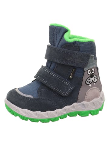 superfit Leren boots "Icebird" donkerblauw/groen