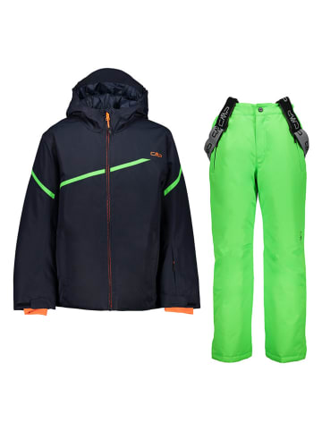 CMP 2-delige ski-/snowboardoutfit donkerblauw/groen
