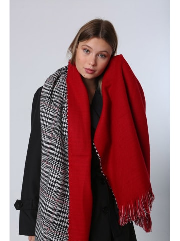 Lucky Bees Sjaal rood/zwart - (L)185 x (B)70 cm