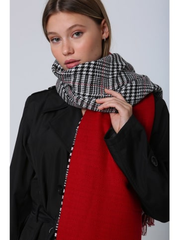 Lucky Bees Sjaal rood/zwart - (L)185 x (B)70 cm