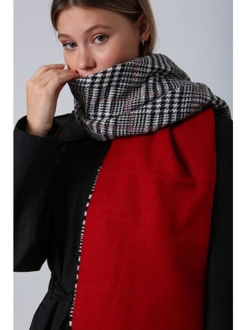 Lucky Bees Schal in Rot/ Schwarz - (L)185 x (B)70 cm