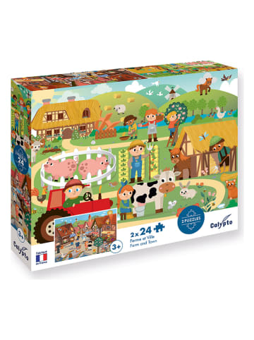 Calypto Puzzle (2 szt.) "Farm & City" - 2 x 24 szt. - 3+