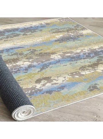 Mioli Laagpolig tapijt groen/grijs