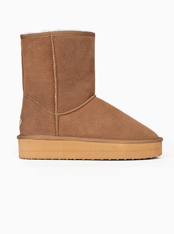 NICEBAY Leren winterboots "Medway" lichtbruin