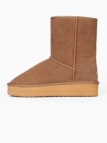 NICEBAY Leren winterboots "Medway" lichtbruin