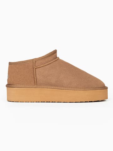 NICEBAY Leren winterboots "Hugette" camel