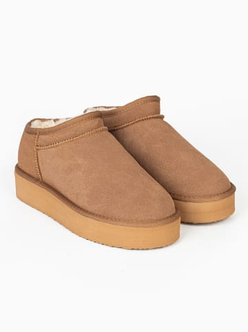 NICEBAY Leder-Winterboots "Hugette" in Camel