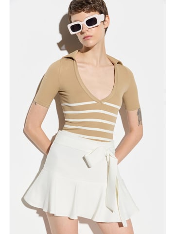 Alexa Dash Shirt beige/wit