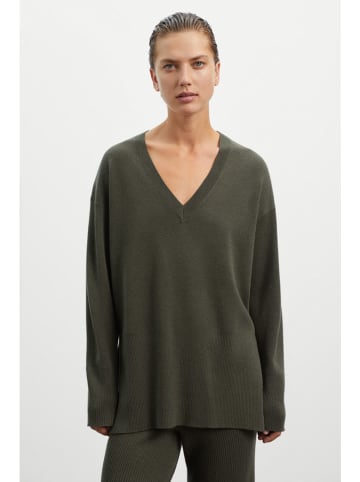 Ecoalf Sweter "Bergamota" w kolorze oliwkowym
