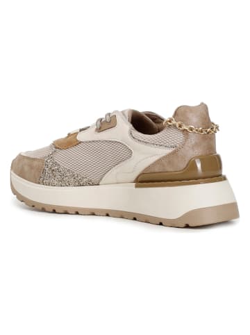 Cafe Noir Sneakers in Creme/ Beige/ Gold
