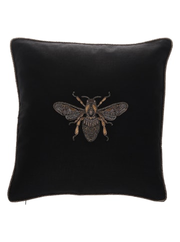 Miloo Home Lniana poduszka "Bee" w kolorze czarnym - 50 x 50 cm