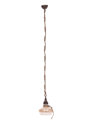 Miloo Home Hanglamp "Lioni" lichtbruin - (H)136 x Ø 25 cm