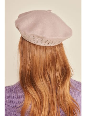 WINTERLAND Wełniana czapka w kolorze lawendowym