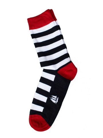 Hublot Mode Marine Sokken zwart/rood/wit