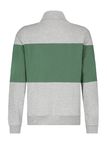 Sublevel Sweatshirt in Hellgrau/ Grün