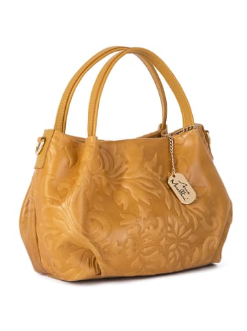 Anna Morellini Leder-Henkeltasche in Gelb - (B)28 x (H)20 x (T)12 cm
