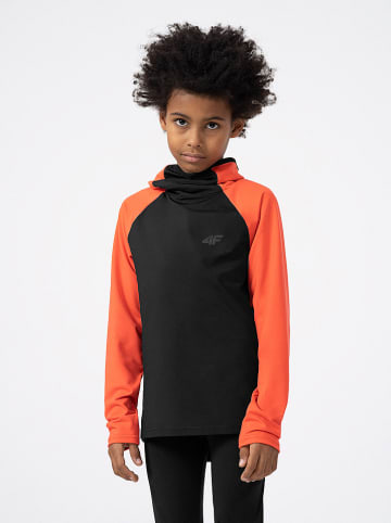 4F Koszulka funkcyjna w kolorze czarno-pomarańczowym