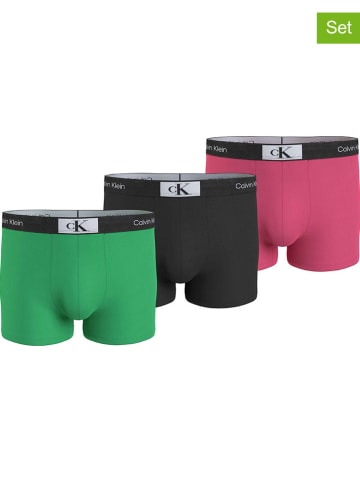 CALVIN KLEIN UNDERWEAR 3-delige set: boxershorts blauw/zwart/roze
