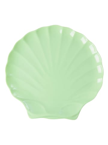 Rice Bijgerechtbord "Seashell" groen - (L)30 x (B)28,5 cm