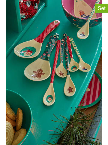 Rice 3-delige set: saladelepels meerkleurig - (L)22 cm