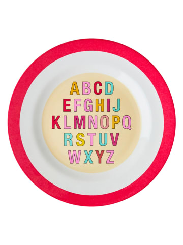 Rice Dessertteller "Alphabet" in Rot - Ø 20 cm
