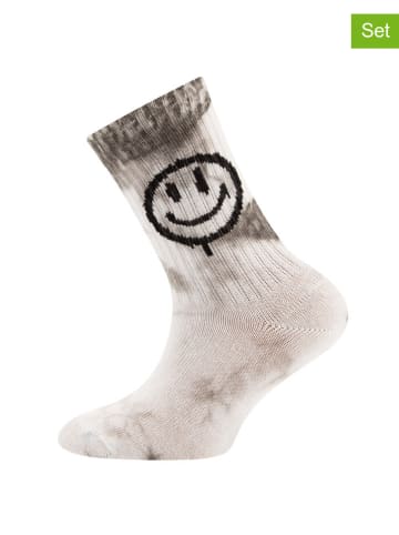 ewers 2er-Set: Socken "Smiley" in Creme