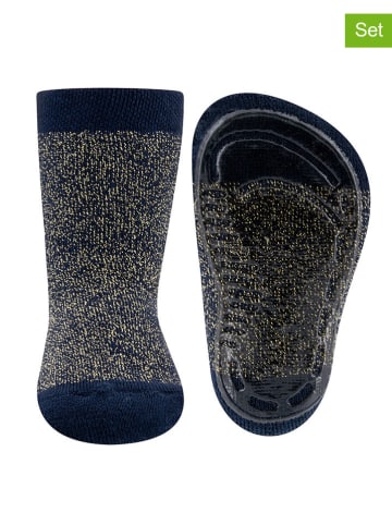 ewers 2er-Set: ABS-Socken "SoftStep" in Dunkelblau