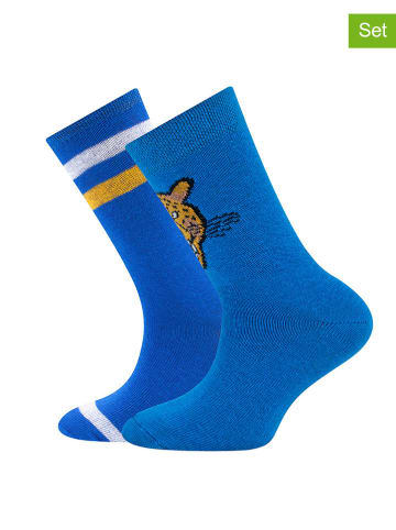 ewers 2-delige set: sokken "Jachtluipaard" blauw