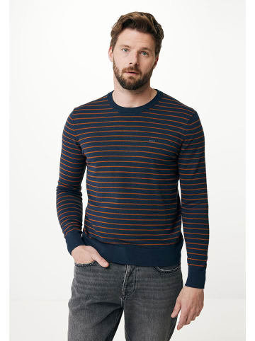 Mexx Sweter "Lucas" w kolorze pomarańczowo-granatowym