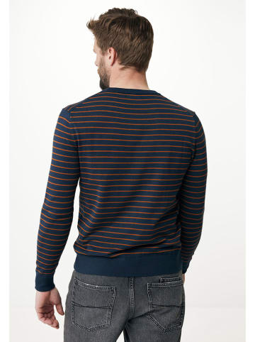 Mexx Sweter "Lucas" w kolorze pomarańczowo-granatowym