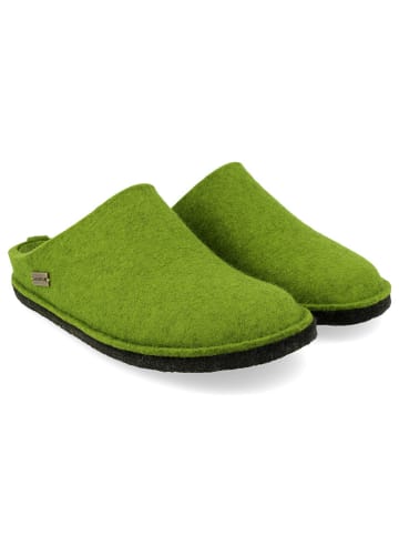 HAFLINGER Woll-Hausschuhe "Flair" in Grün