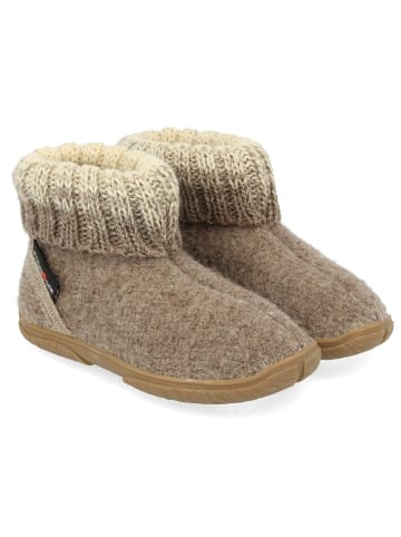 HAFLINGER Woll-Hausschuhe "Fidelius Yuki" in Beige