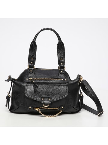 Abaco Leren schoudertas "Mini Odelia" zwart - (B)29 x (H)22 x (D)3 cm