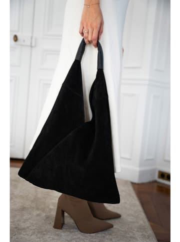 Abaco Skórzany shopper bag "Deni" w kolorze czarnym - 40 x 47 x 10 cm