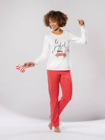 Melissa Brown Pyjama in Weiß/ Rot