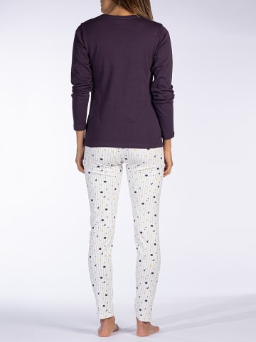 Melissa Brown Pyjama pruimkleurig/wit