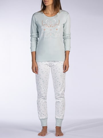 Melissa Brown Pyjama in Mint/ Weiß