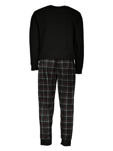 ALAN BROWN Pyjama in Schwarz/ Rot