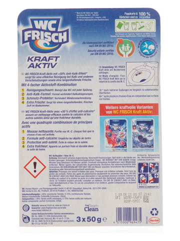 WC Frisch 3er-Set: WC-Steine "Kraft Aktiv Lemon", 3 x 50 g