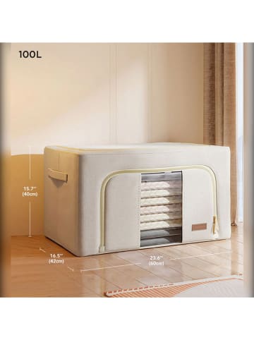 Joybos Inklapbare kledingbox beige - 100 l