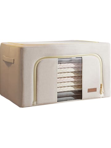 Joybos Faltbare Kleiderbox in Beige - 66 l