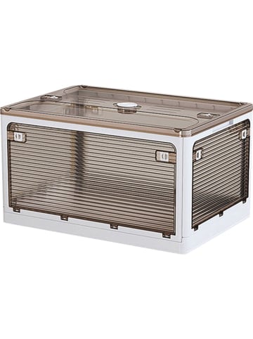 Joybos Inklapbare opbergkist wit/bruin - 28 l