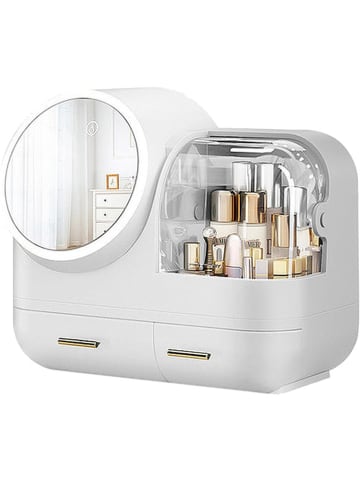 Joybos Makeup-Organizer in Weiß - (B)31 x (H)37 x (T)22 cm