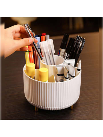 Joybos Makeup-Organizer in Weiß - (H)12,5 x Ø 15 cm
