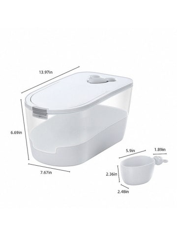 Joybos Voorraaddoos transparant/wit - 10 l