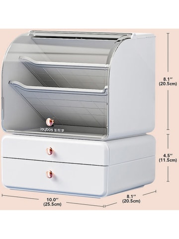 Joybos Organizer w kolorze białym na kosmetyki - 25,5 x 32 x 20,5 cm