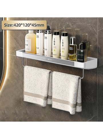 Joybos Narożna półka prysznicowa w kolorze białym - 42 x 45 x 12 cm