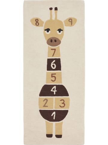 OYOY mini Kurzflor-Teppich "Giraf" in Braun - (B)80 x (H)18 x (T)20 cm