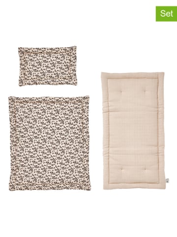 OYOY mini Poppen-beddengoedset "Leaf" beige - vanaf 3 jaar