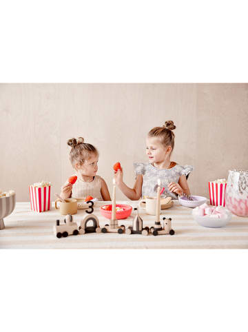 OYOY mini 2-delige set: bord & kom "Mellow" rood/beige - vanaf de geboorte